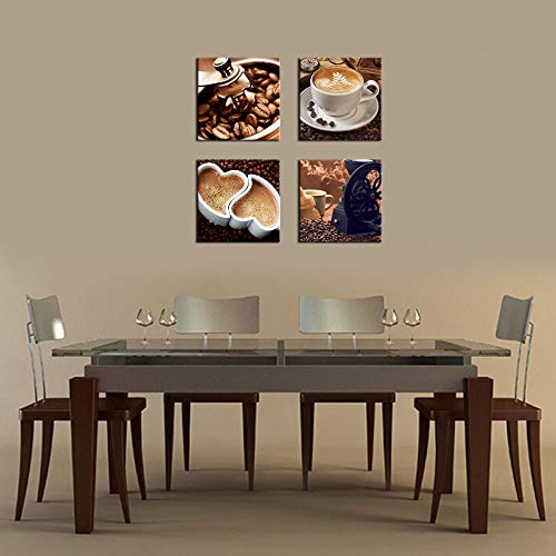 Modern Coffee Kitchen Wall Art Set - 16"" x 16"" x 4
