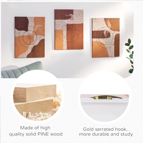 Boho Coffee Wall Art Set - Rustic Cafe Decor