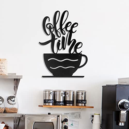 Matte Black Metal Coffee Time Letter Wall Sign