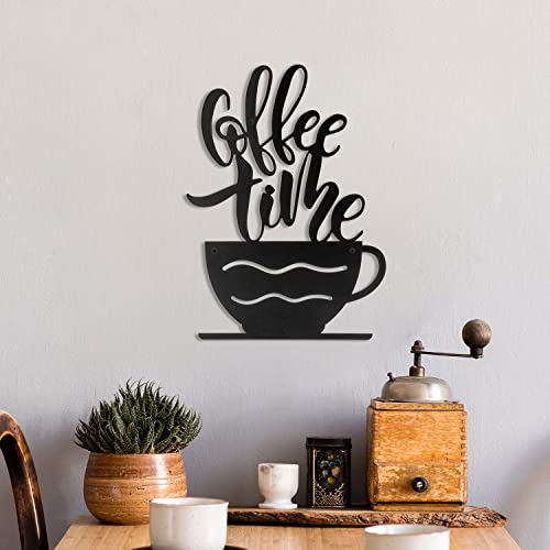 Matte Black Metal Coffee Time Letter Wall Sign