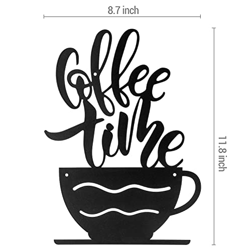Matte Black Metal Coffee Time Letter Wall Sign
