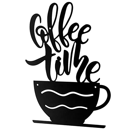 Matte Black Metal Coffee Time Letter Wall Sign