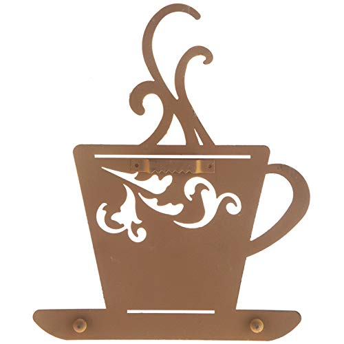 Yellow Metal Coffee Cup Wall Decor by Everydecor