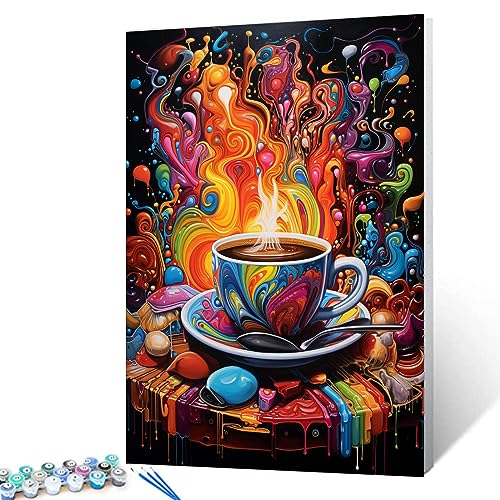 Coffee Paint by Numbers Kit for Adults 16''x20