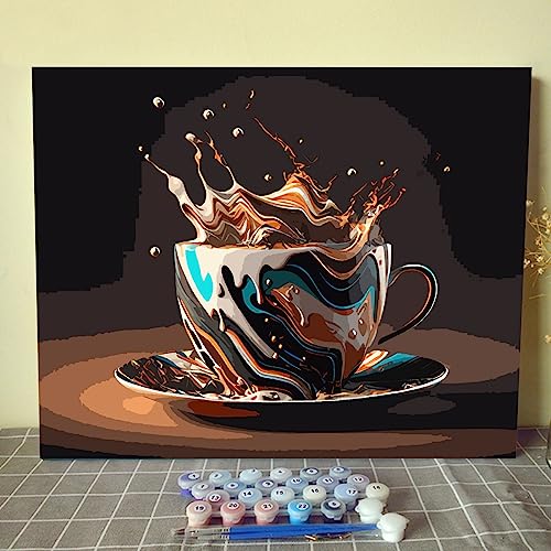 DIY Coffee Paint by Numbers Kit for Kids & Adults