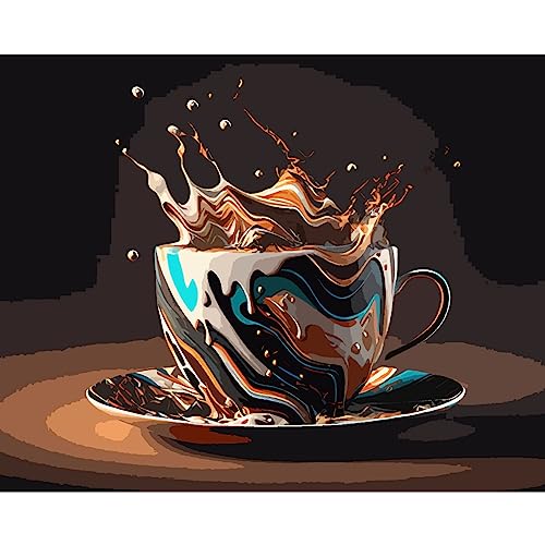 DIY Coffee Paint by Numbers Kit for Kids & Adults