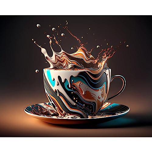 DIY Coffee Paint by Numbers Kit for Kids & Adults