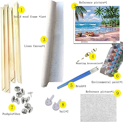 DIY Coffee Paint by Numbers Kit for Kids & Adults