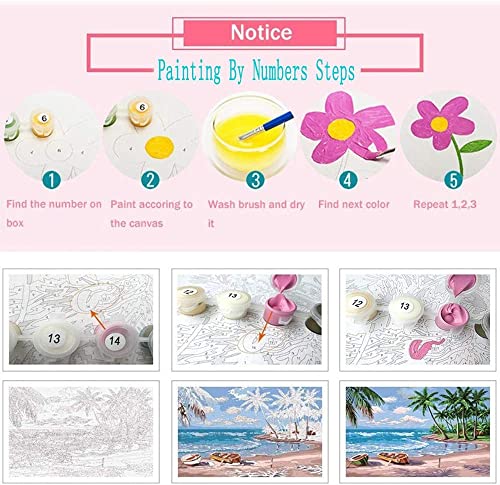 DIY Coffee Paint by Numbers Kit for Kids & Adults