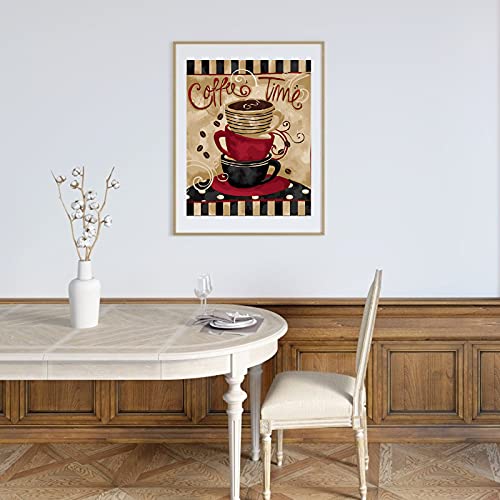 Coffee Cups DIY Oil Painting by Numbers Kit 16x20