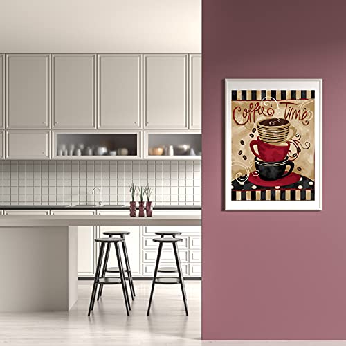 Coffee Cups DIY Oil Painting by Numbers Kit 16x20