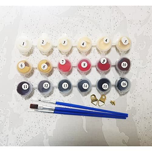 Coffee Cups DIY Oil Painting by Numbers Kit 16x20