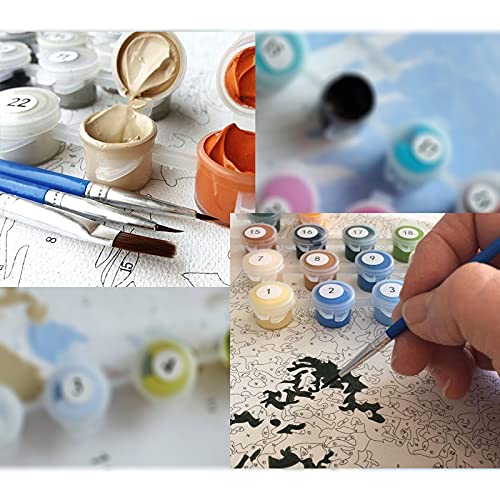 Coffee Cups DIY Oil Painting by Numbers Kit 16x20