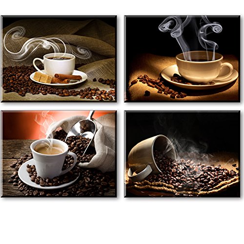 Hot Coffee Beans Canvas Art - Framed Prints
