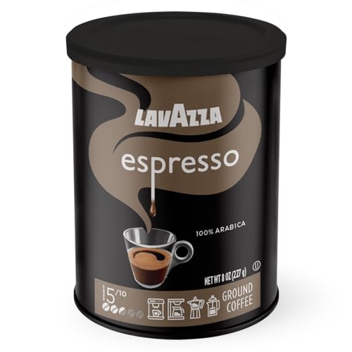 Premium Lavazza Espresso Ground Coffee, Medium Roast, 8oz-Pack of 4