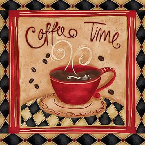 PigBoss Coffee Time Diamond Painting Kit (11.8 inches)