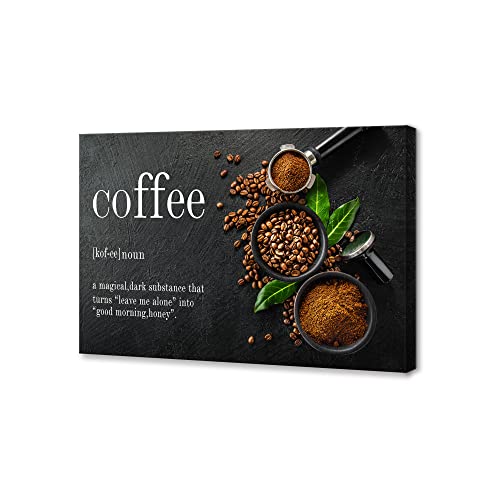 Modern Coffee Bean Canvas Wall Art for Home