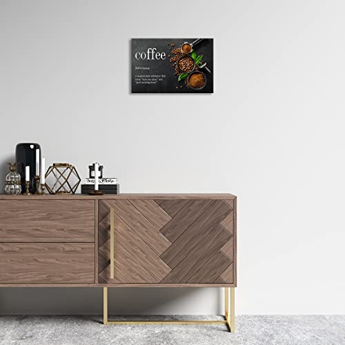 Modern Coffee Bean Canvas Wall Art for Home