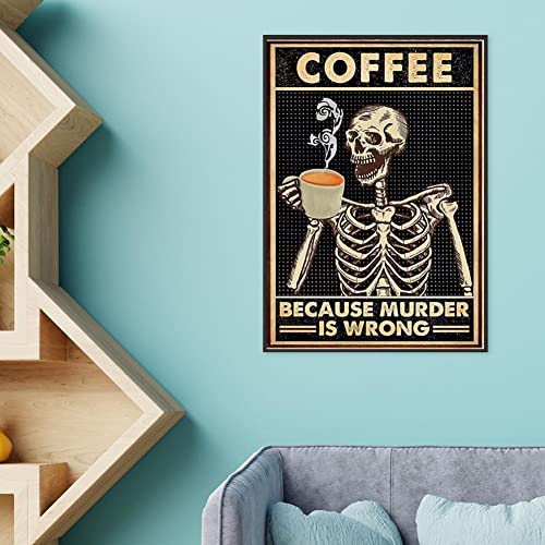 Skull Coffee Diamond Painting Kit for Adults and Kids