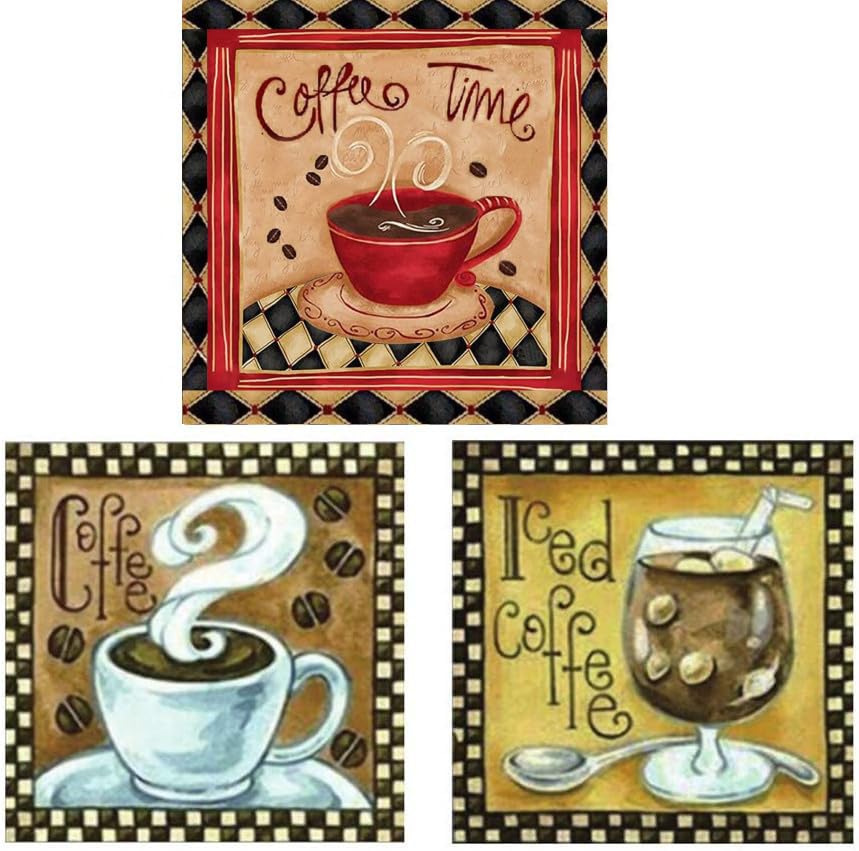 Pigpigboss Coffee Time Diamond Painting Kit - 3 Pack