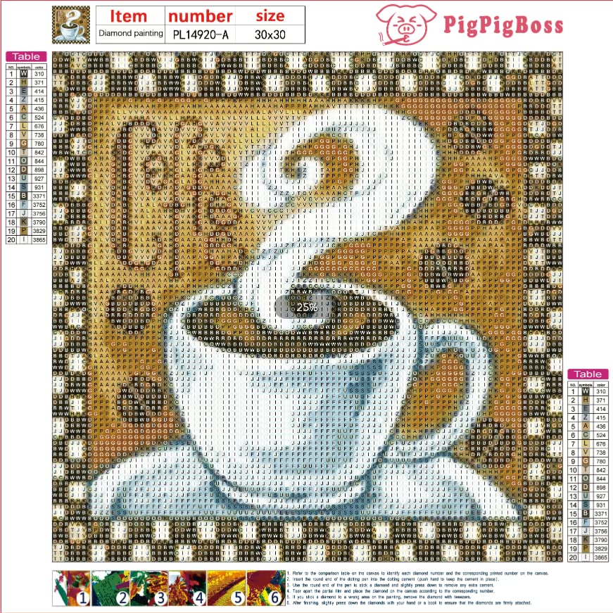 Pigpigboss Coffee Time Diamond Painting Kit - 3 Pack