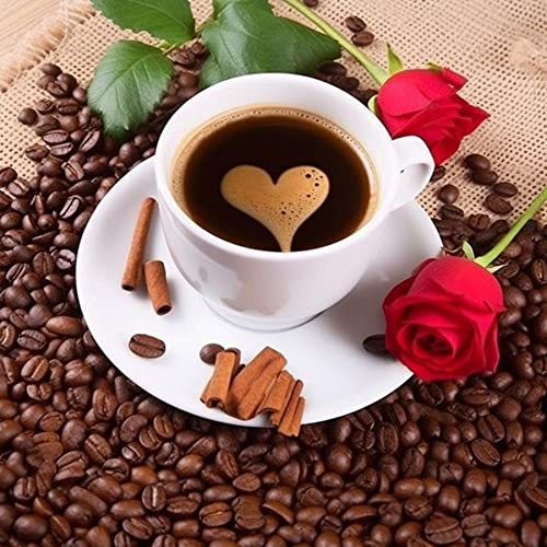 Coffee Cup Diamond Painting Kit, DIY Rhinestone Embroidery