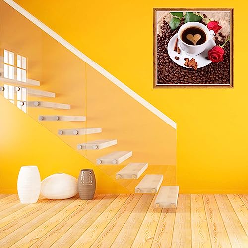 Coffee Cup Diamond Painting Kit, DIY Rhinestone Embroidery