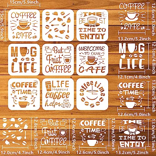 Coffee Painting Stencil Set for Artistic Creations