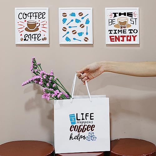 Coffee Painting Stencil Set for Artistic Creations