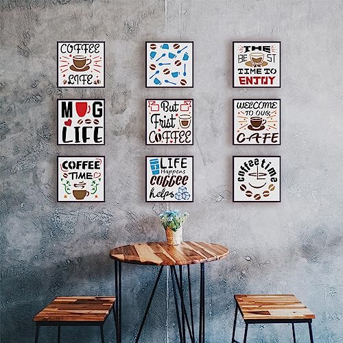 Coffee Painting Stencil Set for Artistic Creations