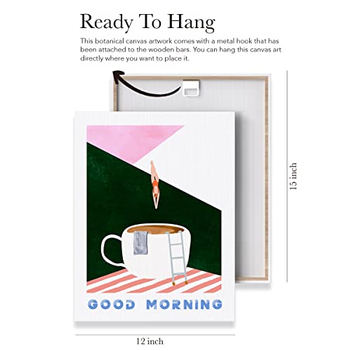 Retro Coffee Lover Canvas Wall Art 12x15