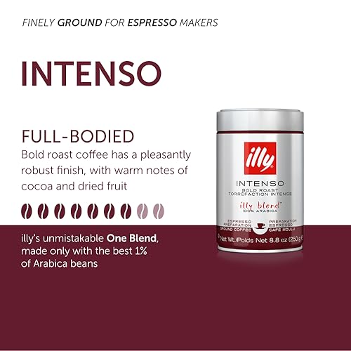 Illy Intenso Dark Roast Ground Espresso Coffee - 8.8oz