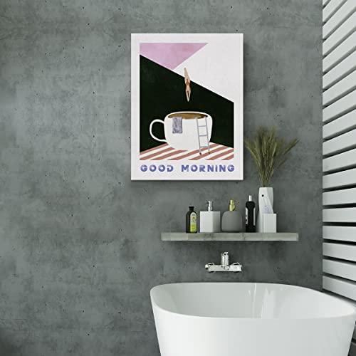 Retro Coffee Lover Canvas Wall Art 12x15