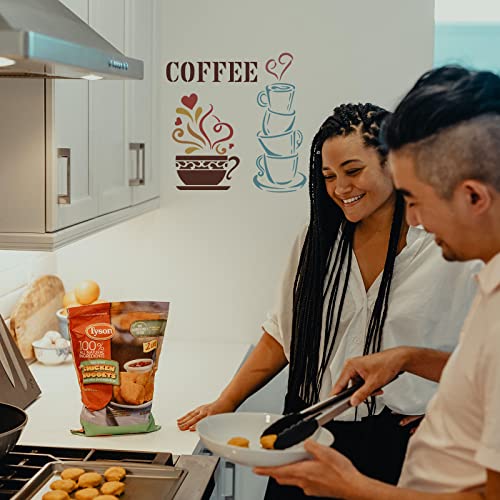 Coffee Cup Stencil for DIY Coffee Painting Decor