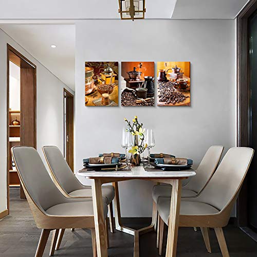Modern Coffee Canvas Art Prints for Kitchen Decor