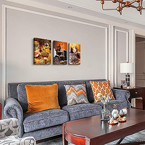 Modern Coffee Canvas Art Prints for Kitchen Decor