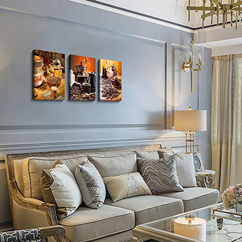 Modern Coffee Canvas Art Prints for Kitchen Decor