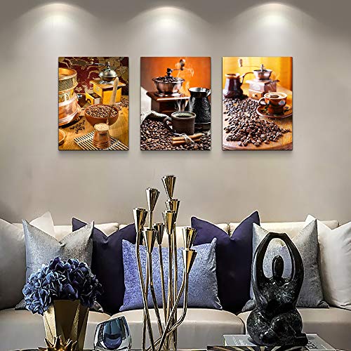 Modern Coffee Canvas Art Prints for Kitchen Decor