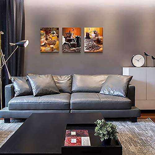 Modern Coffee Canvas Art Prints for Kitchen Decor