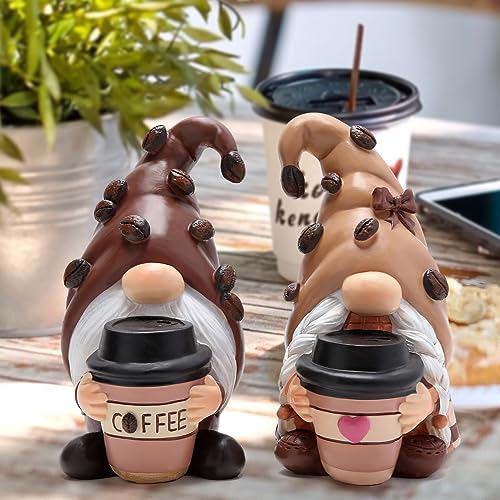 Hodao Coffee Gnome Decor Statue for Home & Garden