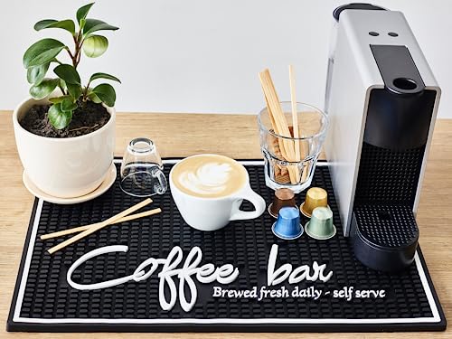Large 18x12 Coffee Bar Mat for Countertop