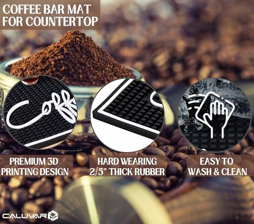 Large 18x12 Coffee Bar Mat for Countertop