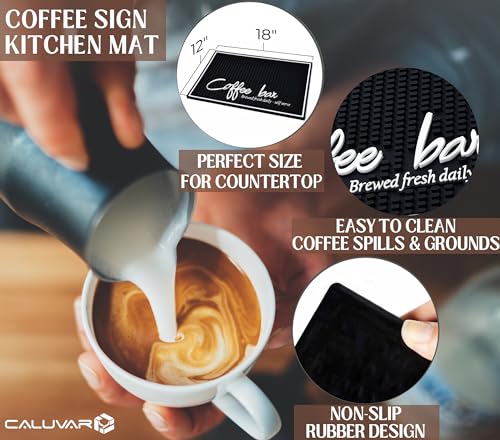 Large 18x12 Coffee Bar Mat for Countertop