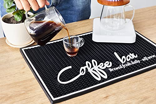 Large 18x12 Coffee Bar Mat for Countertop