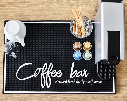 Large 18x12 Coffee Bar Mat for Countertop