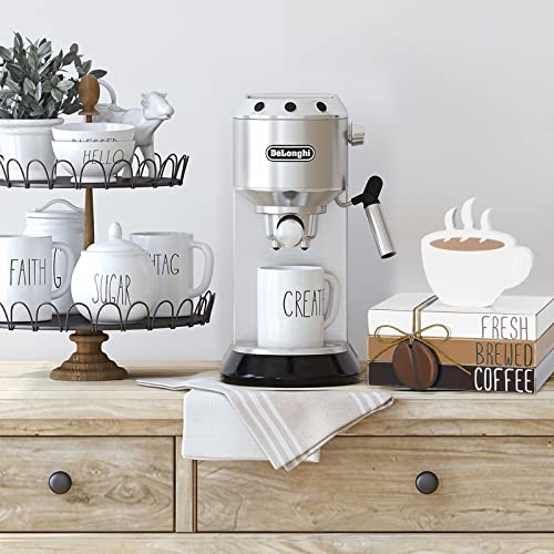 Mini Wood Book Stacks for Coffee Bar Decor - Rustic Farmhouse Tray Accessory