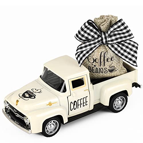 Vintage Pickup Coffee Truck Decor for Farmhouse Coffee Station