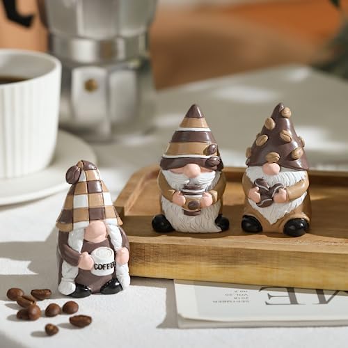 WODOHOLO Coffee Gnome Figurines - Ideal Coffee Bar Decor