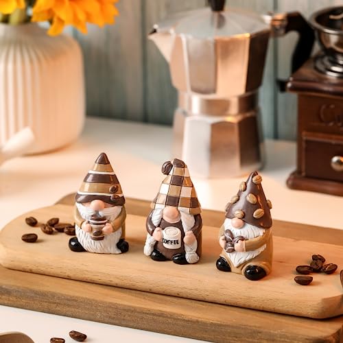 WODOHOLO Coffee Gnome Figurines - Ideal Coffee Bar Decor