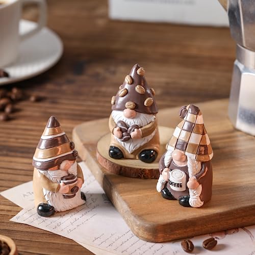 WODOHOLO Coffee Gnome Figurines - Ideal Coffee Bar Decor